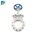 Manufacturer Direct DN100 4 Inch Cast Steel Flanged Manual Slurry Knife Gate Valve Price List With Handwheel